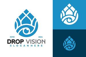 fallen Auge Vision Logo Design Vektor Symbol Symbol Illustration