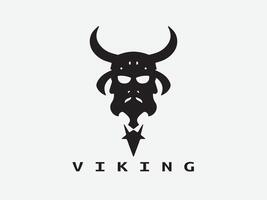 viking logotyp design ikon symbol vektor illustration. mänsklig viking logotyp design mall.