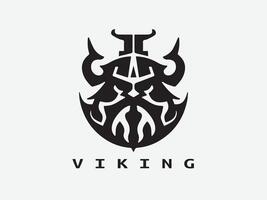 viking logotyp design ikon symbol vektor illustration. mänsklig viking logotyp design mall.