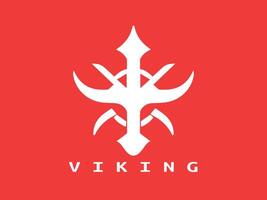 Wikinger Logo Design Vorlage vektor