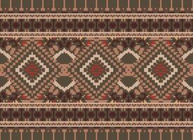 pixel korsa sy traditionell etnisk mönster paisley blomma ikat bakgrund abstrakt aztec afrikansk indonesiska indisk sömlös mönster för tyg skriva ut trasa klänning matta gardiner och sarong vektor