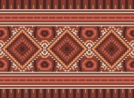 pixel korsa sy traditionell etnisk mönster paisley blomma ikat bakgrund abstrakt aztec afrikansk indonesiska indisk sömlös mönster för tyg skriva ut trasa klänning matta gardiner och sarong vektor