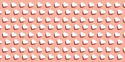 süß Liebe Herz nahtlos Muster Illustration. süß romantisch Rosa Herzen Hintergrund drucken. Valentinstag Tag Urlaub, romantisch Hochzeit Design. vektor