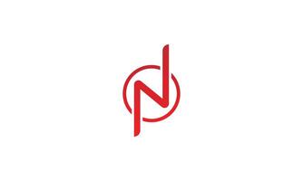 n Logo Brief Typografie vektor