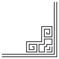 keltisch Ecken und Frames schwarz Linie Grafik Element vektor