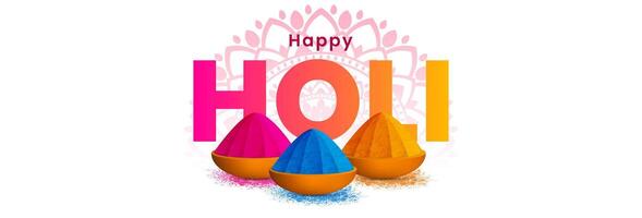glücklich holi Festival von Farben Hintergrund Design. bunt indisch glücklich holi Feier Banner. Vektor Illustration