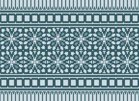 pixel korsa sy traditionell etnisk mönster paisley blomma ikat bakgrund abstrakt aztec afrikansk indonesiska indisk sömlös mönster för tyg skriva ut trasa klänning matta gardiner och sarong vektor