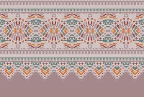 korsa sy traditionell etnisk mönster paisley blomma ikat bakgrund abstrakt aztec afrikansk indonesiska indisk sömlös mönster för tyg skriva ut trasa klänning matta gardiner och sarong vektor