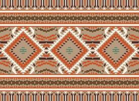 pixel korsa sy traditionell etnisk mönster paisley blomma ikat bakgrund abstrakt aztec afrikansk indonesiska indisk sömlös mönster för tyg skriva ut trasa klänning matta gardiner och sarong vektor