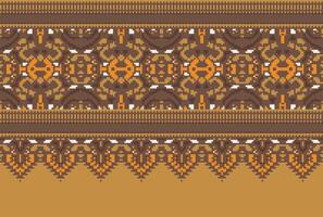 pixel korsa sy traditionell etnisk mönster paisley blomma ikat bakgrund abstrakt aztec afrikansk indonesiska indisk sömlös mönster för tyg skriva ut trasa klänning matta gardiner och sarong vektor