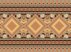 pixel korsa sy traditionell etnisk mönster paisley blomma ikat bakgrund abstrakt aztec afrikansk indonesiska indisk sömlös mönster för tyg skriva ut trasa klänning matta gardiner och sarong vektor