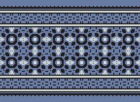 pixel korsa sy traditionell etnisk mönster paisley blomma ikat bakgrund abstrakt aztec afrikansk indonesiska indisk sömlös mönster för tyg skriva ut trasa klänning matta gardiner och sarong vektor