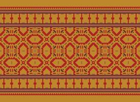 pixel korsa sy traditionell etnisk mönster paisley blomma ikat bakgrund abstrakt aztec afrikansk indonesiska indisk sömlös mönster för tyg skriva ut trasa klänning matta gardiner och sarong vektor