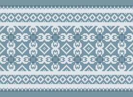 pixel korsa sy traditionell etnisk mönster paisley blomma ikat bakgrund abstrakt aztec afrikansk indonesiska indisk sömlös mönster för tyg skriva ut trasa klänning matta gardiner och sarong vektor