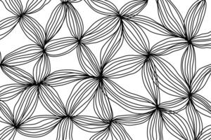 svart och vit abstrakt blommig mönster vektor