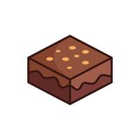 Brownies Symbol Vektor Design Vorlage im Weiß Hintergrund