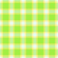 Jacke prüfen Tartan Plaid, Farbe Muster Hintergrund Textil. gewebte Vektor nahtlos Textur Stoff im Grün und Gelb Farben.