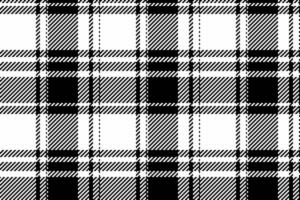 Kurve Tartan Muster Hintergrund, Fabrik Stoff nahtlos Textur. Neu Textil- Vektor prüfen Plaid im schwarz und Weiß Farben.