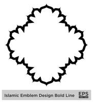 islamic amblem design djärv linje svart stroke silhuetter design piktogram symbol visuell illustration vektor