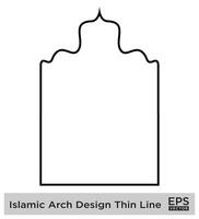 islamisch Bogen Design dünn Linie schwarz Schlaganfall Silhouetten Design Piktogramm Symbol visuell Illustration vektor