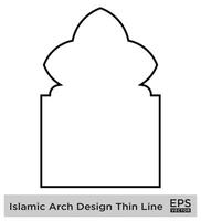 islamisch Bogen Design dünn Linie schwarz Schlaganfall Silhouetten Design Piktogramm Symbol visuell Illustration vektor