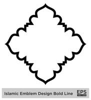 islamic amblem design djärv linje svart stroke silhuetter design piktogram symbol visuell illustration vektor