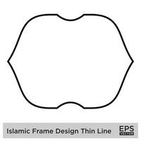 islamic ram design tunn linje svart stroke silhuetter design piktogram symbol visuell illustration vektor