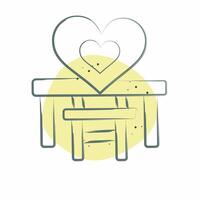 ikon bebis stol. relaterad till dagis symbol. Färg fläck stil. enkel design redigerbar. enkel illustration vektor