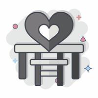 ikon bebis stol. relaterad till dagis symbol. komisk stil. enkel design redigerbar. enkel illustration vektor