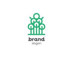 kreativ minimalistisch Grün Baum Logo vektor