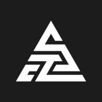 ste Brief Dreieck gestalten Logo Design Symbol vektor