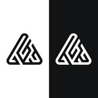 ttt Brief Dreieck gestalten Initiale Logo Design Symbol vektor