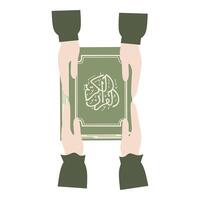 quran islamic bok vektor platt illustration