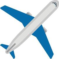 grau und Blau Flugzeug vektor