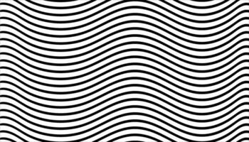 schwarz Linie Streifen Welle isoliert auf Weiß Hintergrund vektor