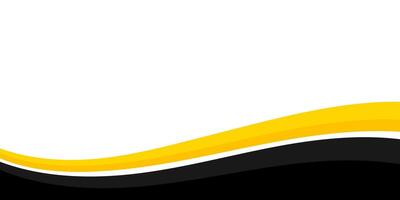 abstrakt svart och gul vågig företag bakgrund. vektor illustration