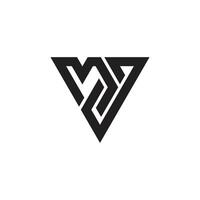 triangel brev mj logotyp design vektor