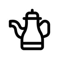 Teekanne Symbol. Vektor Linie Symbol zum Ihre Webseite, Handy, Mobiltelefon, Präsentation, und Logo Design.