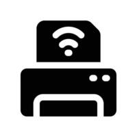 Drucker Symbol. Vektor Glyphe Symbol zum Ihre Webseite, Handy, Mobiltelefon, Präsentation, und Logo Design.