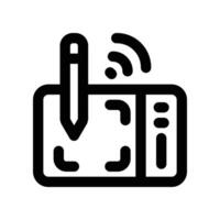 Zeichnung Tablette Symbol. Vektor Linie Symbol zum Ihre Webseite, Handy, Mobiltelefon, Präsentation, und Logo Design.