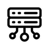 Server Symbol. Vektor Linie Symbol zum Ihre Webseite, Handy, Mobiltelefon, Präsentation, und Logo Design.