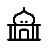Moschee Symbol. Vektor Linie Symbol zum Ihre Webseite, Handy, Mobiltelefon, Präsentation, und Logo Design.