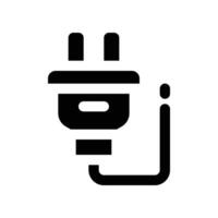 Stecker Symbol. Vektor Glyphe Symbol zum Ihre Webseite, Handy, Mobiltelefon, Präsentation, und Logo Design.