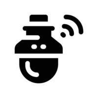 die Glühbirne Symbol. Vektor Glyphe Symbol zum Ihre Webseite, Handy, Mobiltelefon, Präsentation, und Logo Design.