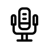 Mikrofon Symbol. Vektor Linie Symbol zum Ihre Webseite, Handy, Mobiltelefon, Präsentation, und Logo Design.