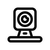 Webcam Symbol. Vektor Linie Symbol zum Ihre Webseite, Handy, Mobiltelefon, Präsentation, und Logo Design.