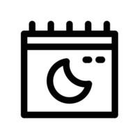 Kalender Symbol. Vektor Linie Symbol zum Ihre Webseite, Handy, Mobiltelefon, Präsentation, und Logo Design.