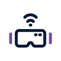 vr Brille Symbol. Vektor Dual Ton Symbol zum Ihre Webseite, Handy, Mobiltelefon, Präsentation, und Logo Design.