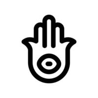 hamsa Symbol. Vektor Linie Symbol zum Ihre Webseite, Handy, Mobiltelefon, Präsentation, und Logo Design.