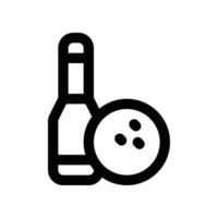 Bowling Symbol. Vektor Linie Symbol zum Ihre Webseite, Handy, Mobiltelefon, Präsentation, und Logo Design.